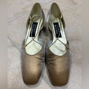 Stuart Weitzman Metallic Gold Pumps